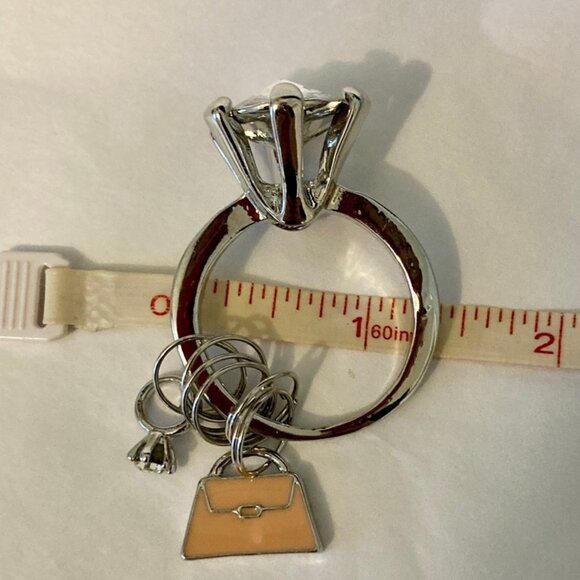 Jeanne Lottie Engagement Ring Key Chain - Picture 4 of 6